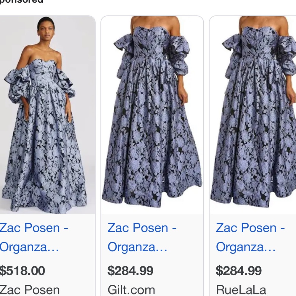 ISO ZAC POSEN ORGANZA DRESS